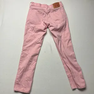 Levis 514 Skinny Jeans Womens 30 Pink Mid Rise Stretch Denim Pants thumbnail 5