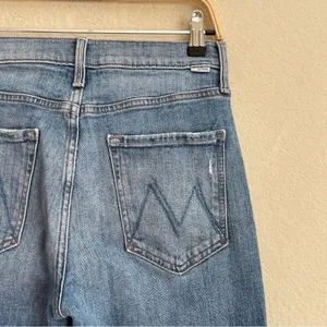 Mother Denim The Pixie Tomcat Crop Not Cut & Pasted‎ Jeans Distressed Button Fly thumbnail 5