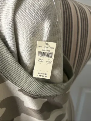Aerie camo crewneck cotton sweatshirt oversized plus size XL casual fall cozy qu thumbnail 4