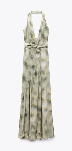 Zara Dress maxi multiposition satin effect wedding party coctail thumbnail 11