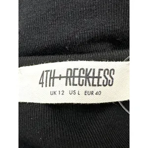 4th & Reckless Annoushka Tank Top Ruched Side Scoop Neckline Soft Black W L NWOT thumbnail 10