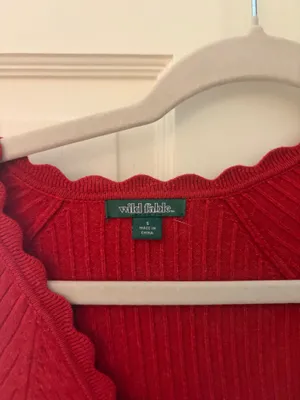 Wild Fable women’s red dress sweater thumbnail 2