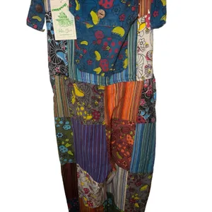 Paths‎ Of The Spirit Mushroom Patchwork Overalls nWT thumbnail 3