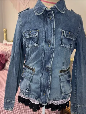 Y2K Old Navy Denim Utility Jacket - Blue thumbnail 6