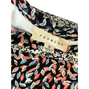 Floral Patchwork A-Line Midi Skirt Navy Cream Black Diagonal Print Skirt Women's thumbnail 3
