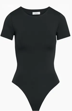 Aritzia Babaton Contour Crew Shortsleeve Bodysuit Black XL thumbnail 1
