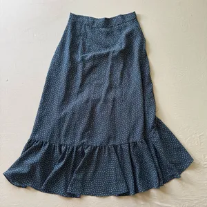 H&M Ditsy Floral high-low Ruffle Hem midi skirt thumbnail 3