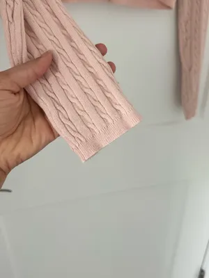 Light Pink Cable Cardigan  thumbnail 4