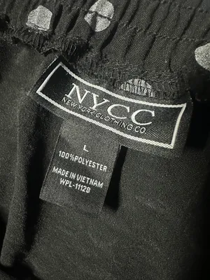 NYCC NEW YORK CLOTHING CO. Silky cool temperature white dots black a-line skirt NWT New with tag Same day shipping Smoke and pets free thumbnail 4