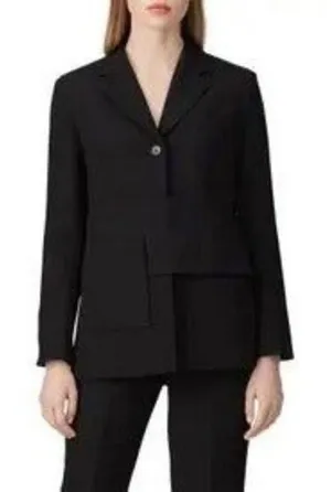Rent the runway 3.1 phillip lim black sz 4 soft tailoring blazer jacket boxy thumbnail 1