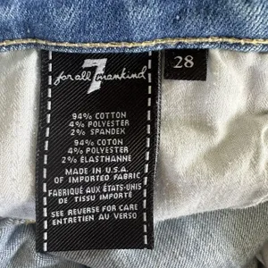 7 For All Mankind Cropped Bootcut Jeans Size 28 thumbnail 8