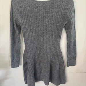 Abercrombie & Fitch Gray Ribbed Long Sleeve Sweater Dress thumbnail 2