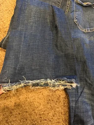 BKE Distressed Dark Blue Flare Jeans thumbnail 10