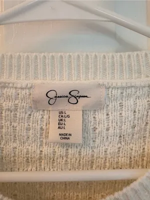 Jessica Simpson Cream Textured Open-Front Cardigan Size L thumbnail 3