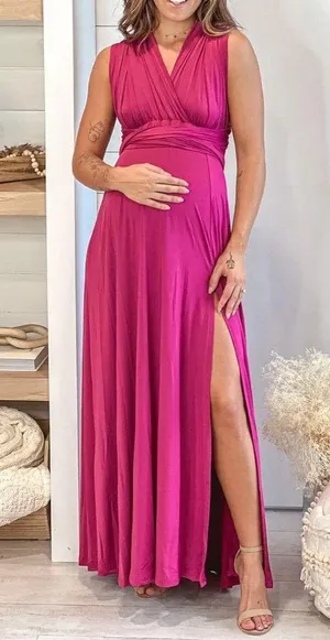 Saved by the Dress NWT MAGENTA MULTI TIE MATERNITY MAXI DRESS - SOLD OUT ONLINE thumbnail 5