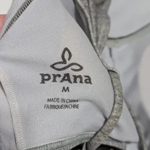 PrAna Azra Bikini Top High Neck Light Gray Swimwear Swim Womens Medium Strappy thumbnail 4