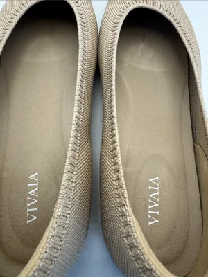 Vivaia pointed-toe Ballet Flats (Aria 5°) Almond & Black sz 39.5 / 9.5 washable thumbnail 9