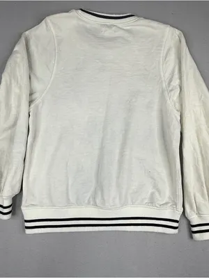 Pilcro Anthropologie Def Leppard Hysteria 1987 Varsity Sweatshirt XXS Cream thumbnail 4