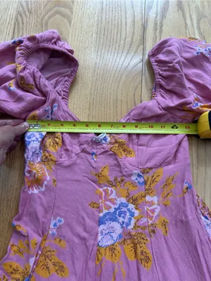 Free People Francesca Mini Dress Dawn Rose Combo Floral Balloon Sleeve XS thumbnail 9