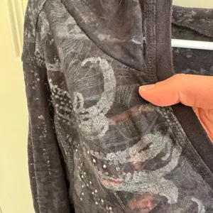 Seven7 See-Through Hooded Graphic Top thumbnail 2