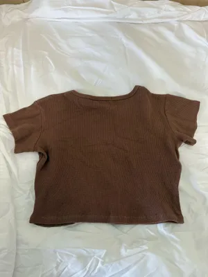 NWT Delilah’s ribbed tee Brown Size M thumbnail 2