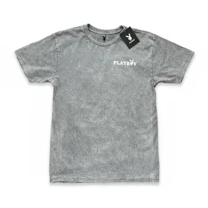New unisex Playboy gray Tshirt size medium thumbnail 1