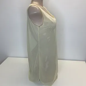 Zuliana Size Small Yellow Mesh Cover Up Dress With Side Slits. Made in USA. New. thumbnail 3