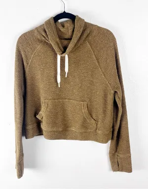 OFFLINE BY AERIE Drawstring Funnel Neck Kangaroo Pocket Cropped Pullover Small thumbnail 1