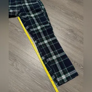 American Eagle Outfitters Green and Blue Plaid Bootcut Pants thumbnail 8