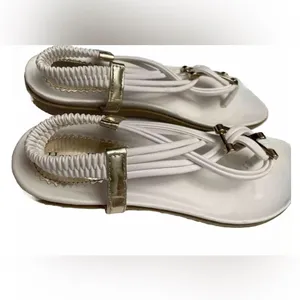 Henry Ferrera Women's LA Best White Slingback Sandals Size 7.5 thumbnail 4