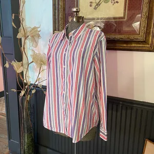 Ralph Lauren Black Label Striped Cotton Broadcloth Button Down Shirt - L 🧡🎀 thumbnail 4