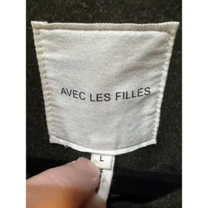 Avec‎ Les Filles Women Size Large Zip Up Utility Jacket Pockets Olive Green thumbnail 4