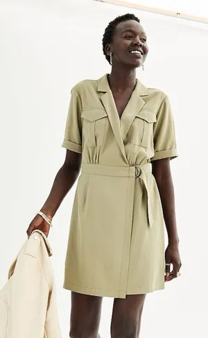 Nine West utility wrap dress new with tags women’s size large business‎ casual thumbnail 1