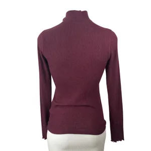 Abercrombie & Fitch Women's Red Turtleneck Long Sleeve Knit Sweater Top Size S thumbnail 4