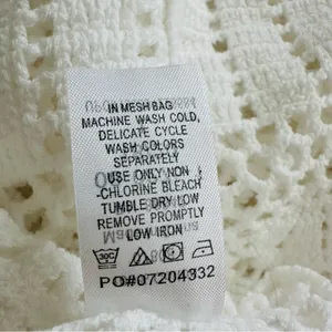 Roamans Top Sweater White French Crochet Short Sleeve Cotton Top Plus 18/20 NEW thumbnail 10
