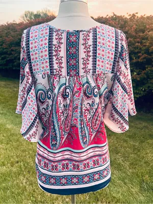 Fig & Flower Anthropologie Boho Peasant Blouse thumbnail 10