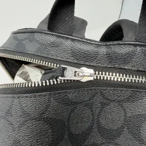 Coach Court Signature Canvas Pebble Leather Backpack Black Women One Size thumbnail 3