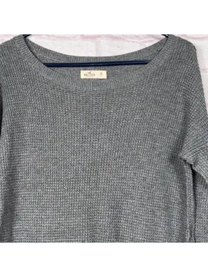 Hollister Women's Gray Knit Sweater - Size M thumbnail 4