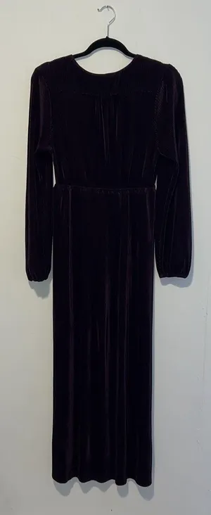 Baltic Born Long Sleeve Purple Pleated Maxi Dress Y2 thumbnail 2
