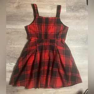 Copper key plaid dress thumbnail 6