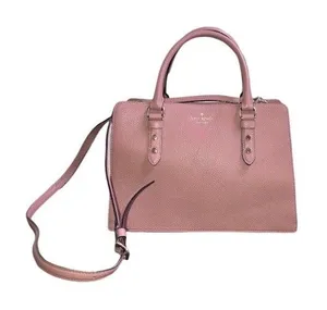 Kate Spade Mulberry Street Lise Satchel Rose Leather Convertible Crossbody Bag thumbnail 1