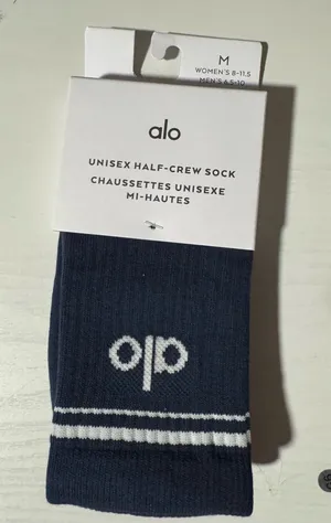 Alo Yoga Socks In Navy Blue thumbnail 1