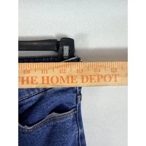 H&M Women’s High Rise Straight Leg Jeans Size‎ 6 Blue Stretch Cropped Denim thumbnail 6