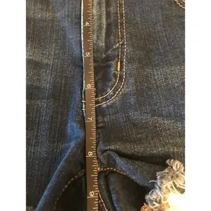American Eagle dark wash Denim hi-rise stretch jean shorts size‎ 0 y2k thumbnail 10