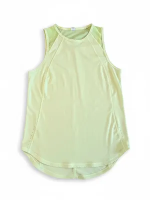Lululemon Sculpt Tank Top 6‎ Electric Lemon Neon Yellow Sweat Wicking Running thumbnail 1