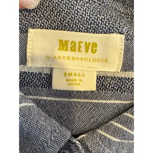 Anthropologie Maeve Shirt Women‎ Small Blue Chatham Striped Button Down Blouse thumbnail 10