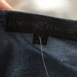 Almost Famous blue cotton neck cutout top Medium thumbnail 4