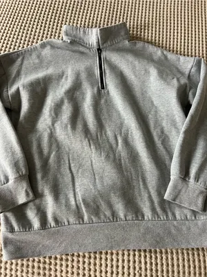 Amazon Gray Quarter-Zip Sweatshirt Pullover thumbnail 1