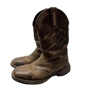 SHYANNE WOMEN'S XERO GRAVITY LITE FLAG WESTERN PERFORMANCE BOOTS Brown Size 9M thumbnail 1