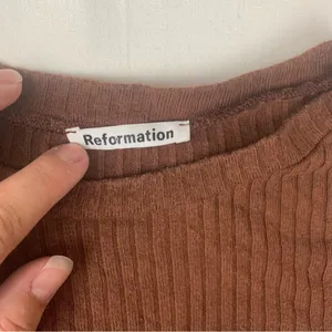 Reformation size small brown Cocoa Long Sleeve Top ribbed casual thumbnail 3